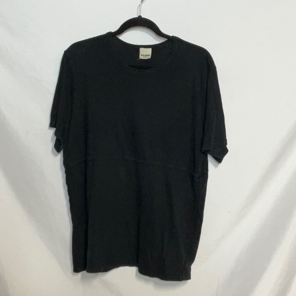 Baldwin Men’s Black Short Sleeve Tee Shirt Classic Crew Neck